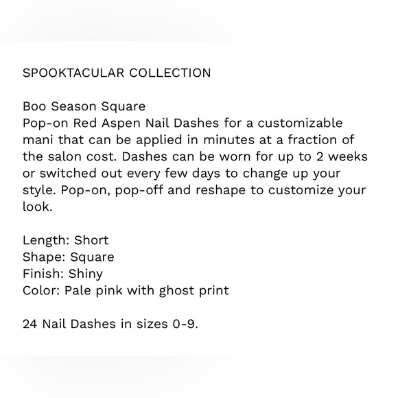 Red Aspen “Boo Season” Nail Dashes Manicure In A Dash Ghost Halloween Pink White - Picture 6 of 11